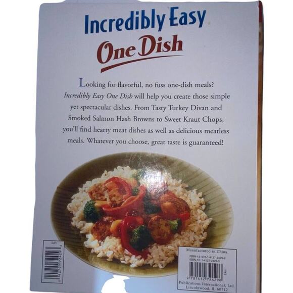 Incredibly Easy One Dish Cookbook 2006 Spiral Binding Hardcover Index Recipe - Picture 8 of 9